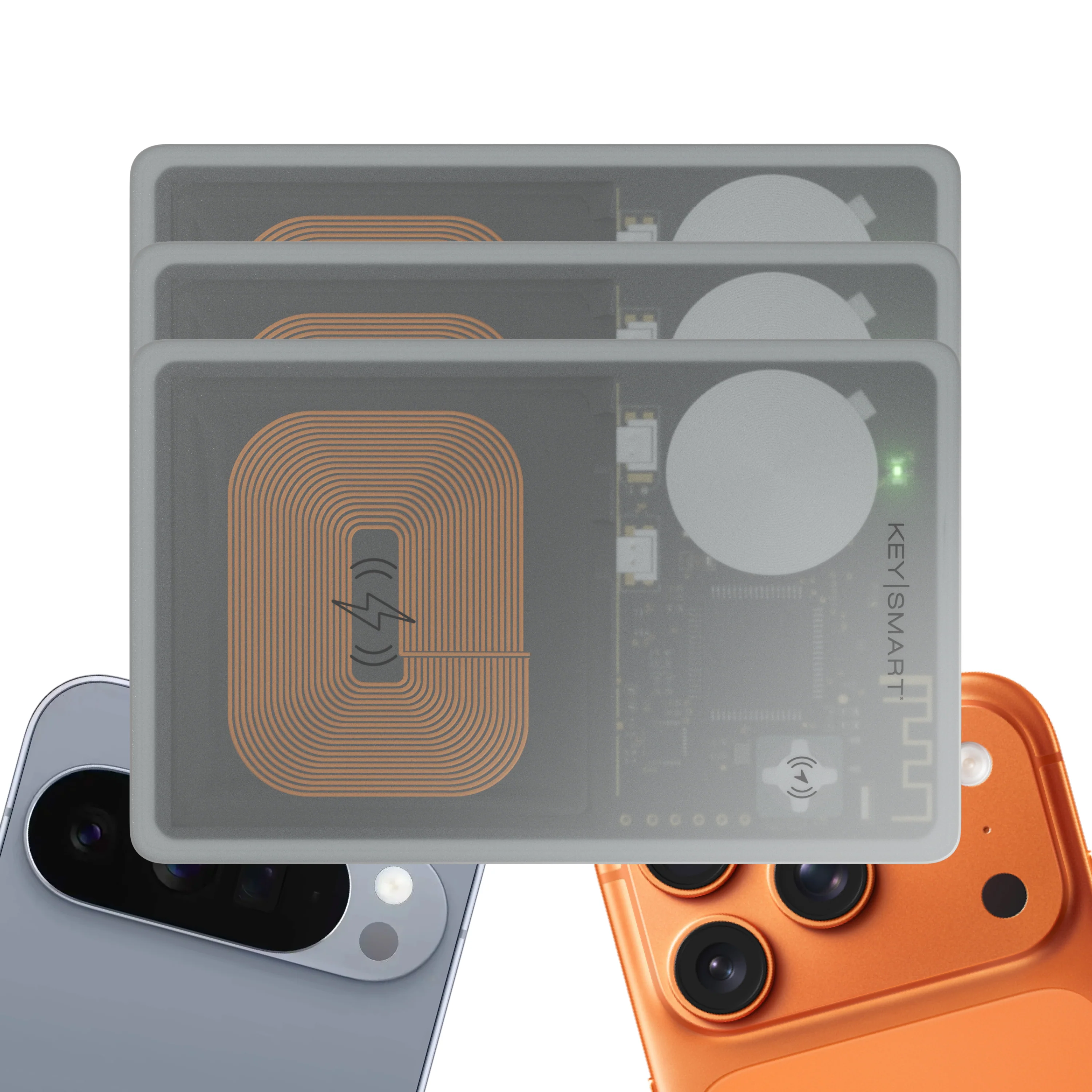 3 Pack SmartCard Ghost (Gen 3) | Works With Apple Find My & Android Find Hub | Wireless Charging | Multipack