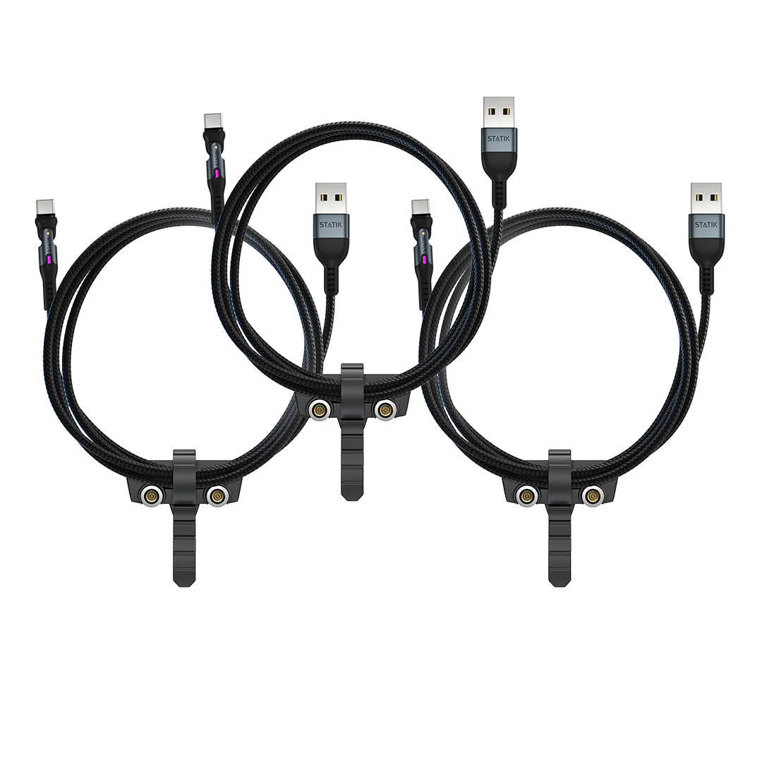 3 Pack Statik® 360 | Universal Magnetic Charge Cable | Multipack