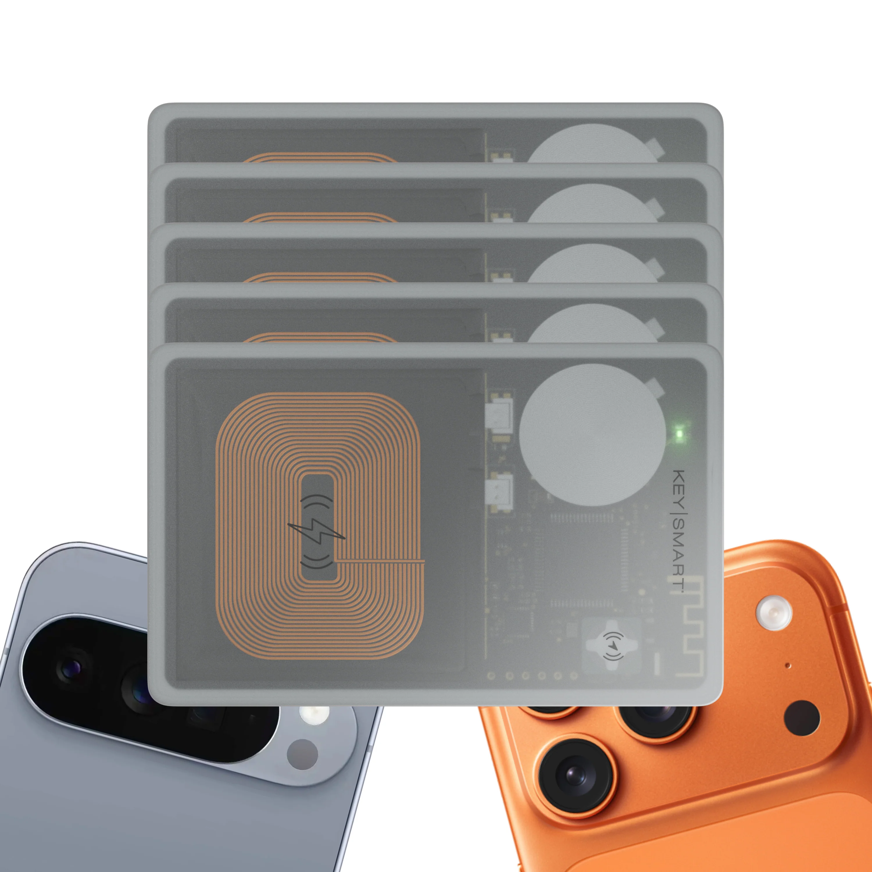 5 Pack SmartCard Ghost (Gen 3) | Works With Apple Find My & Android Find Hub | Wireless Charging | Multipack