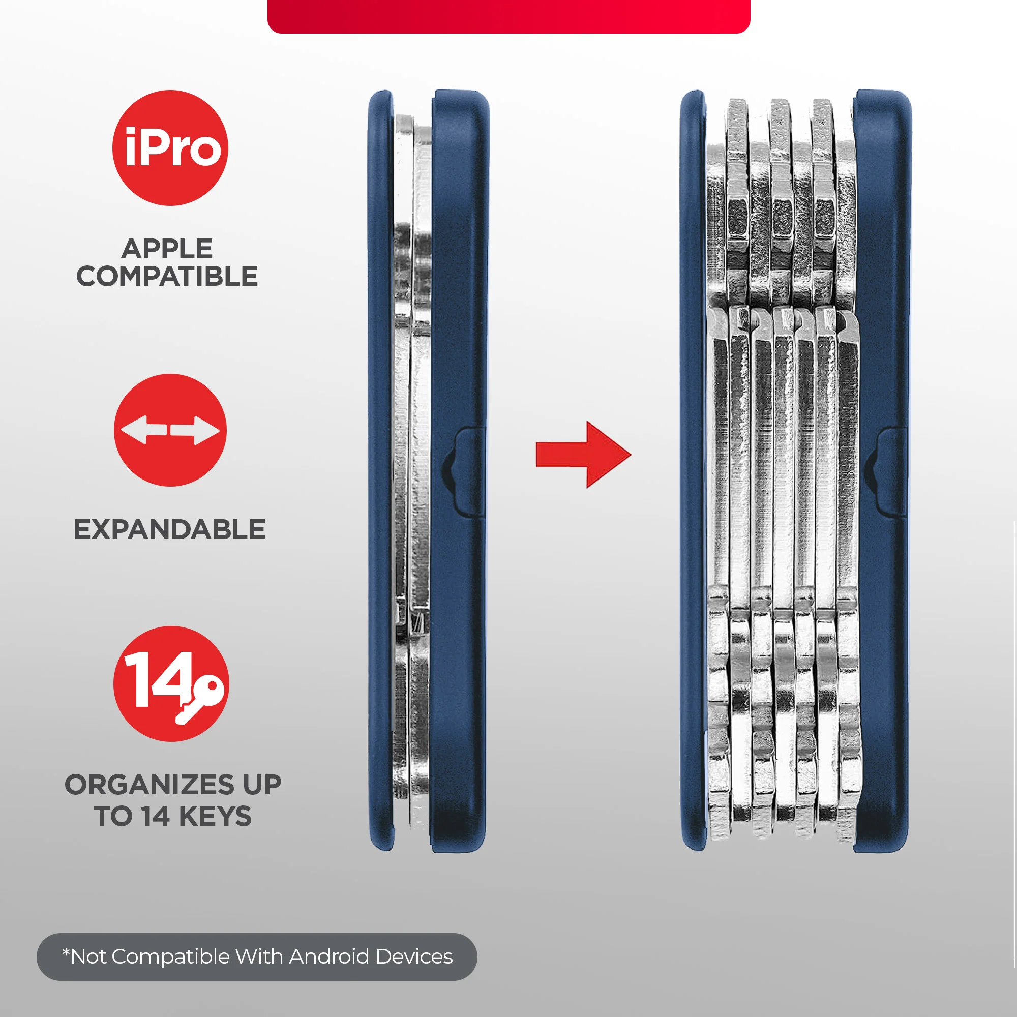 KeySmart® iPro | Works With Apple Find My Network | Holds Up to 14 Keys - Image 13