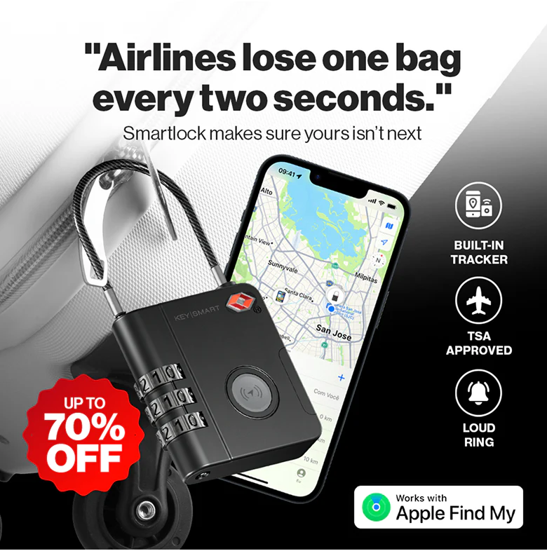 KeySmart SmartLock: The World’s First Trackable Luggage Lock | BL FR